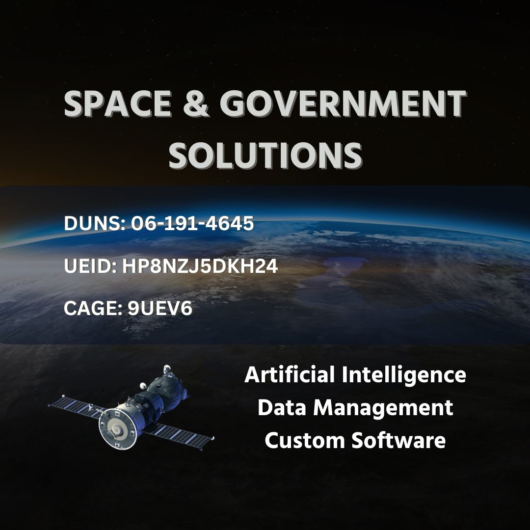 Space and Government Technology Solutions - Artificial intelligence, - Data Management, - Custom Software